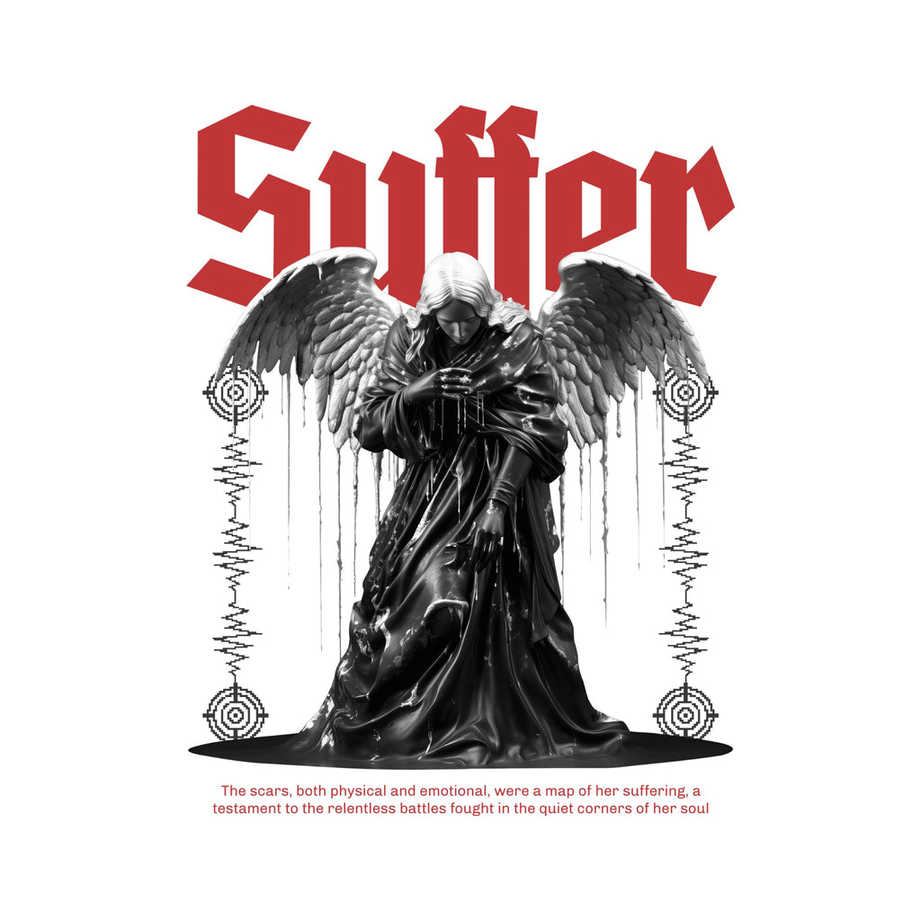 Suffer Gothic Angel Print T-Shirt for Men | Streetwear Look