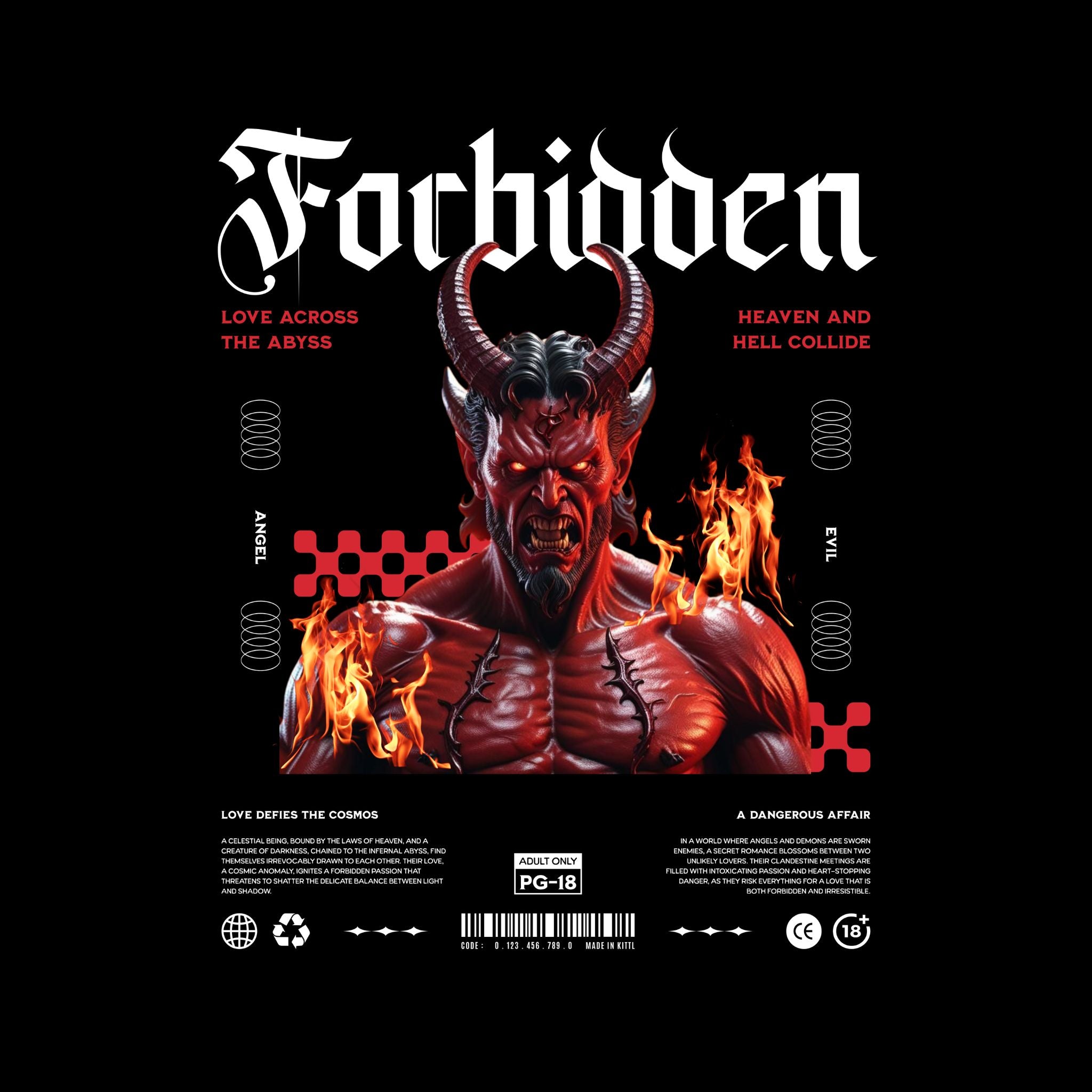 Forbidden Dark Fantasy Graphic T-Shirt for Men | Exclusive Streetwear