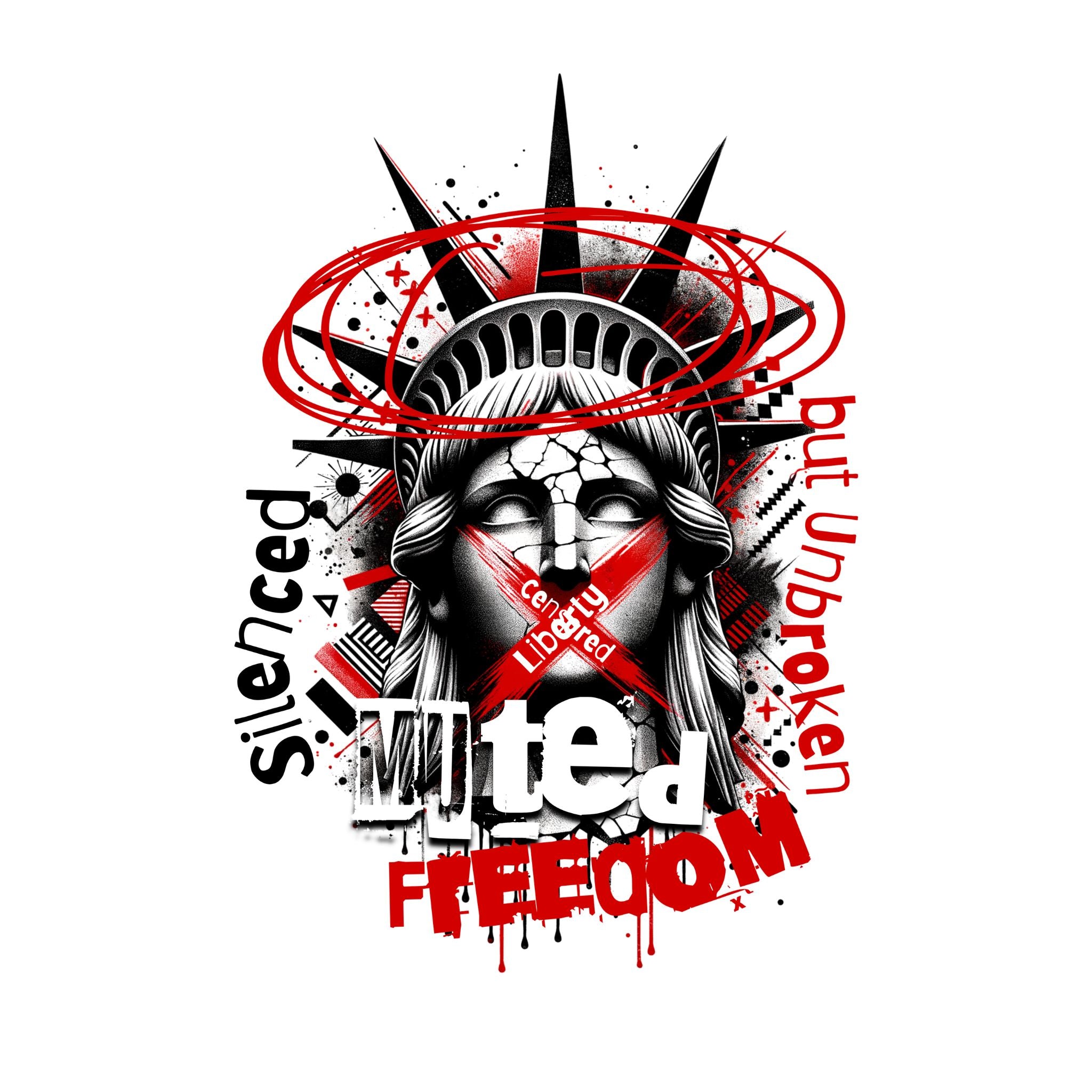 Unbroken Freedom Oversized T Shirt – Streetwear Graphic Tee