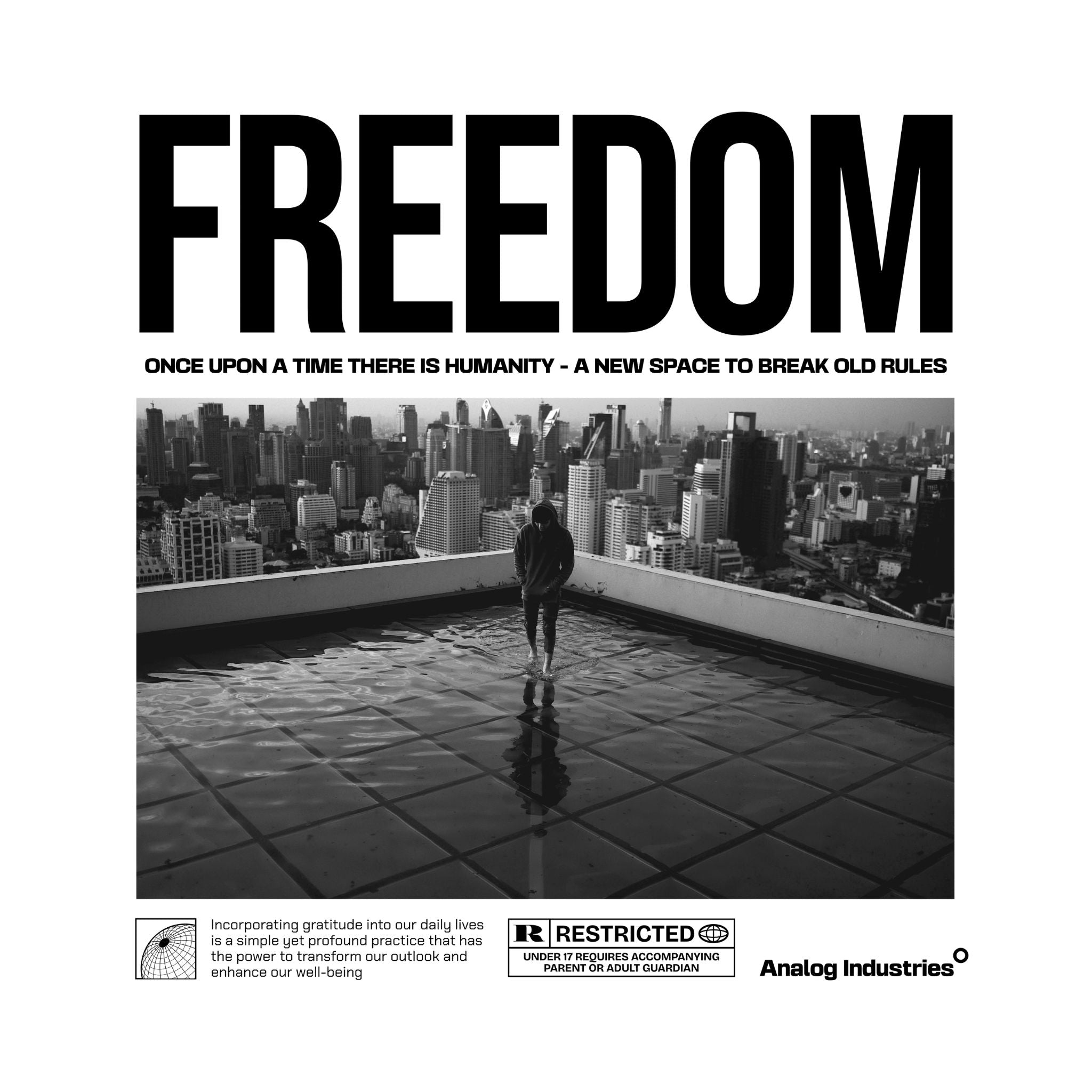 Freedom Graphic Printed T-Shirt for Men