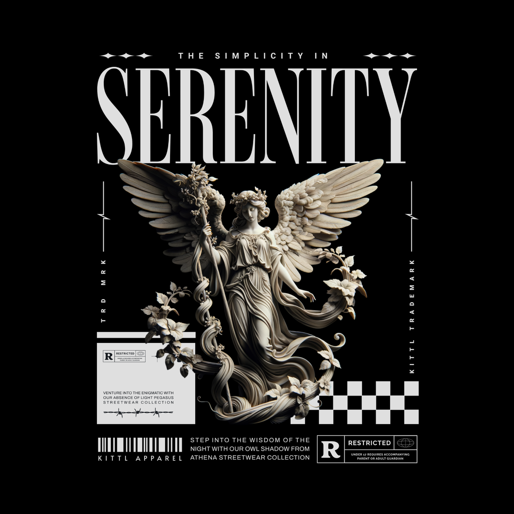 Serenity Angel Graphic Printed T-Shirt for Men | Modern Streetwear