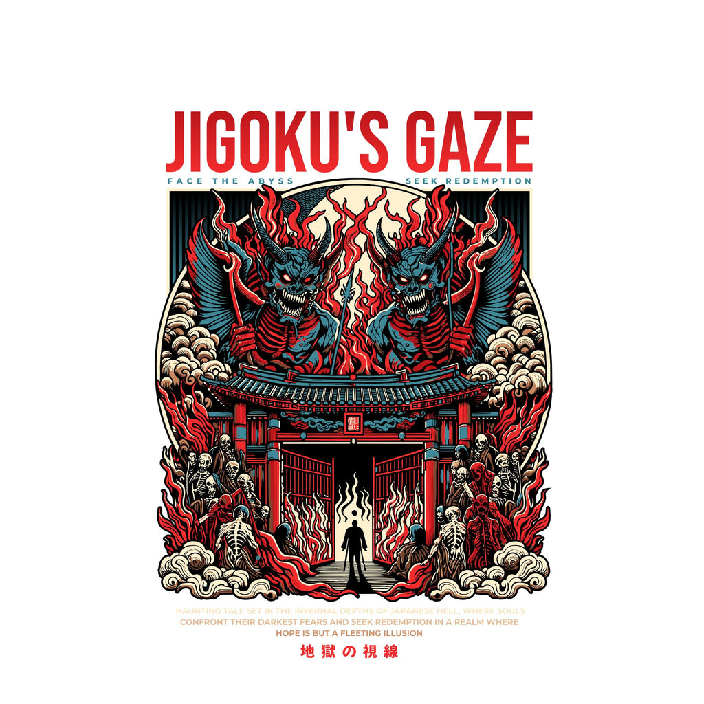 Jigoku’s Gaze Oversized Black Graphic T-Shirt | Japanese Streetwear