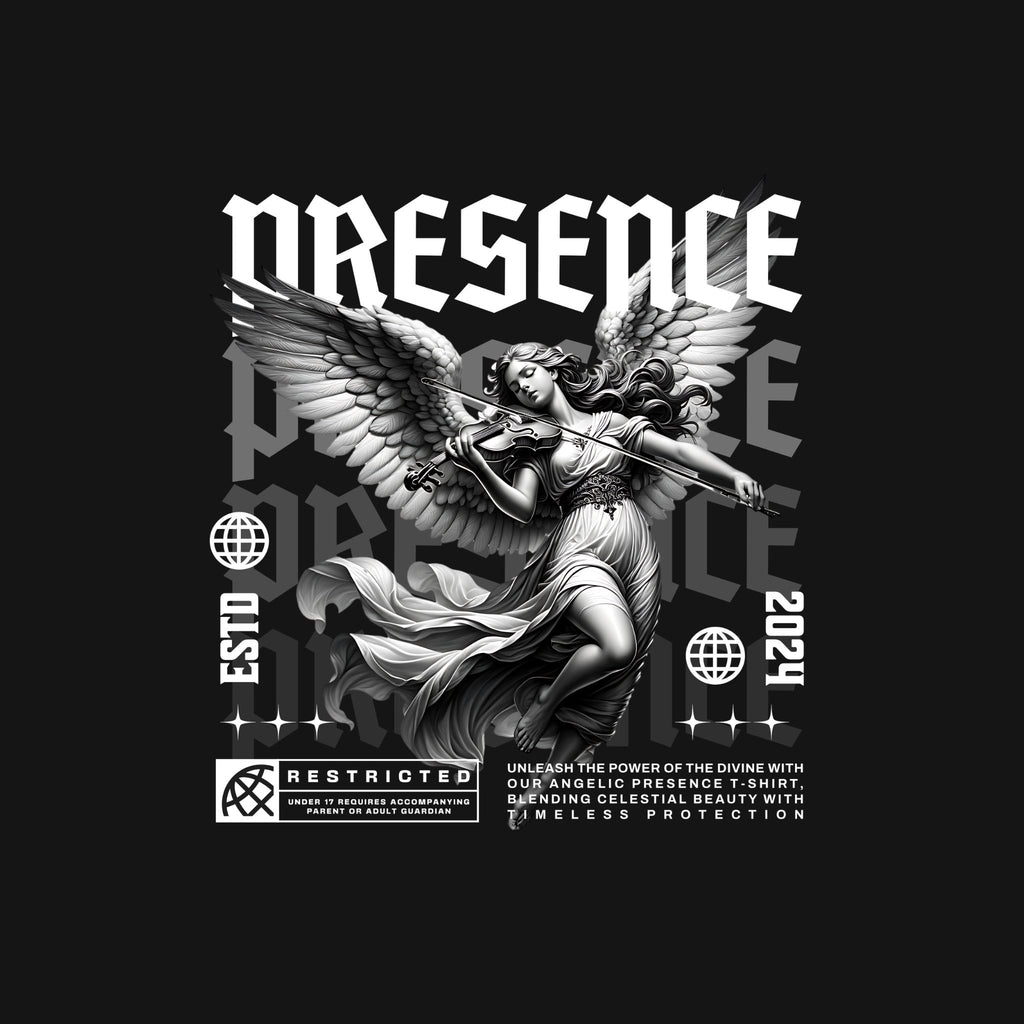 Oversized Angel Graphic T-Shirt for Men | Celestial Streetwear