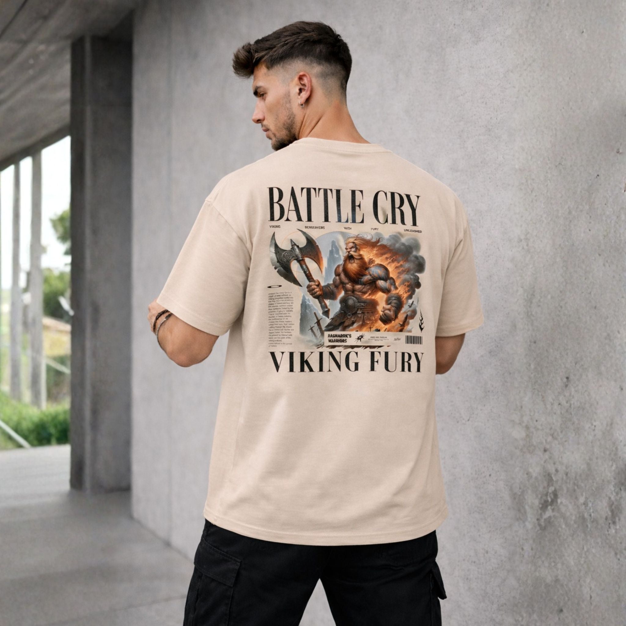 Ragnarok Warrior Oversized T-Shirt – Power Meets Streetwear