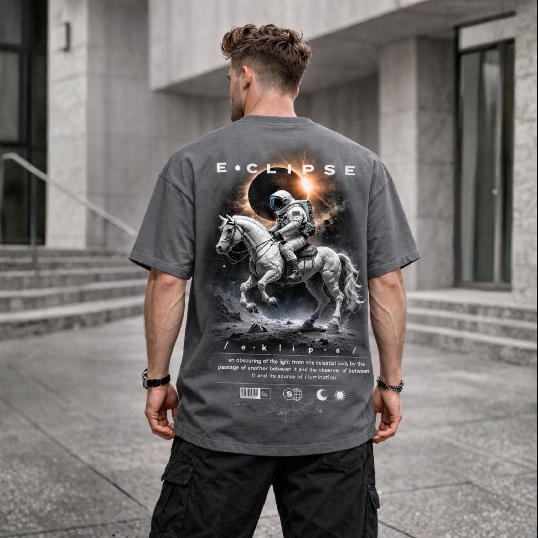 Eclipse Astronaut Oversized T-Shirt – Premium Streetwear