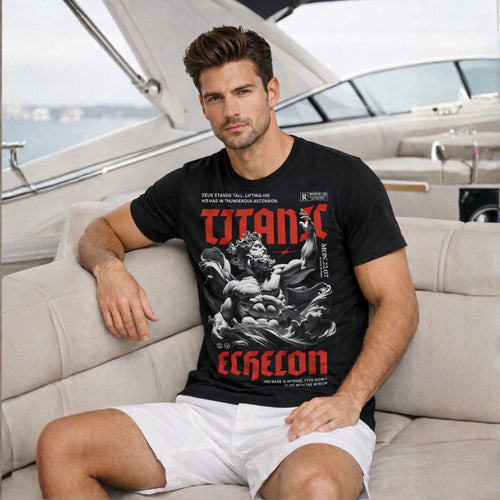 Bold Titanic Printed  T-Shirt for Men | Modern Streetwear Look