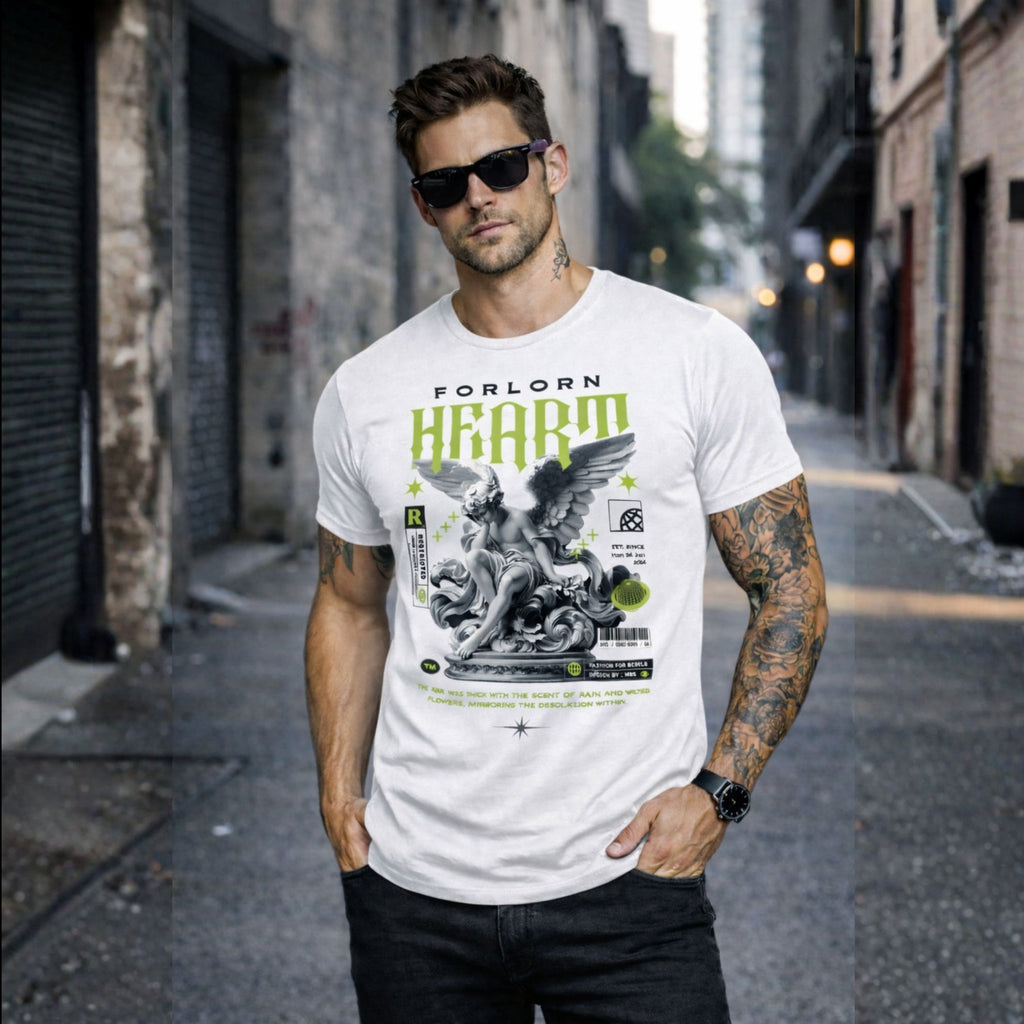 Forlorn Heart Graphic T-Shirt for Men – Premium Printed Cotton Tee