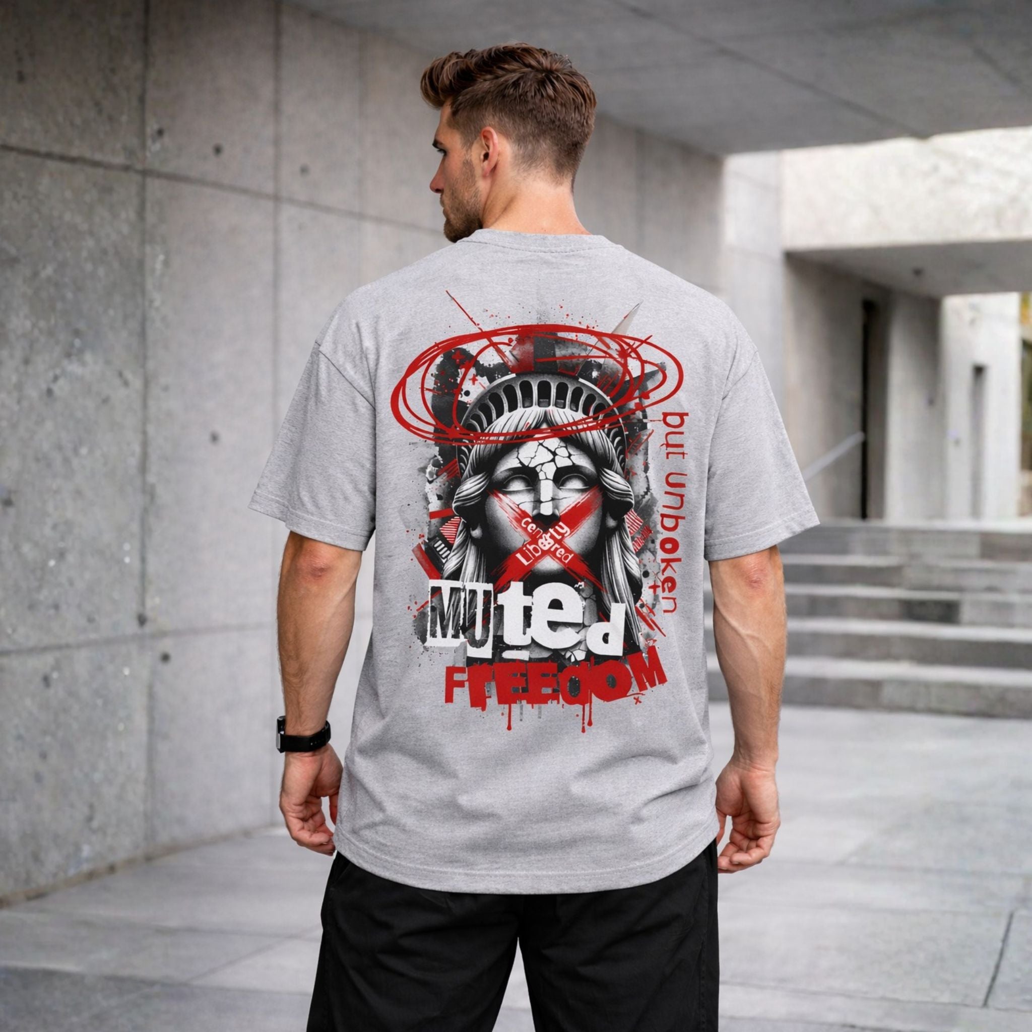 Unbroken Freedom Oversized T Shirt – Streetwear Graphic Tee