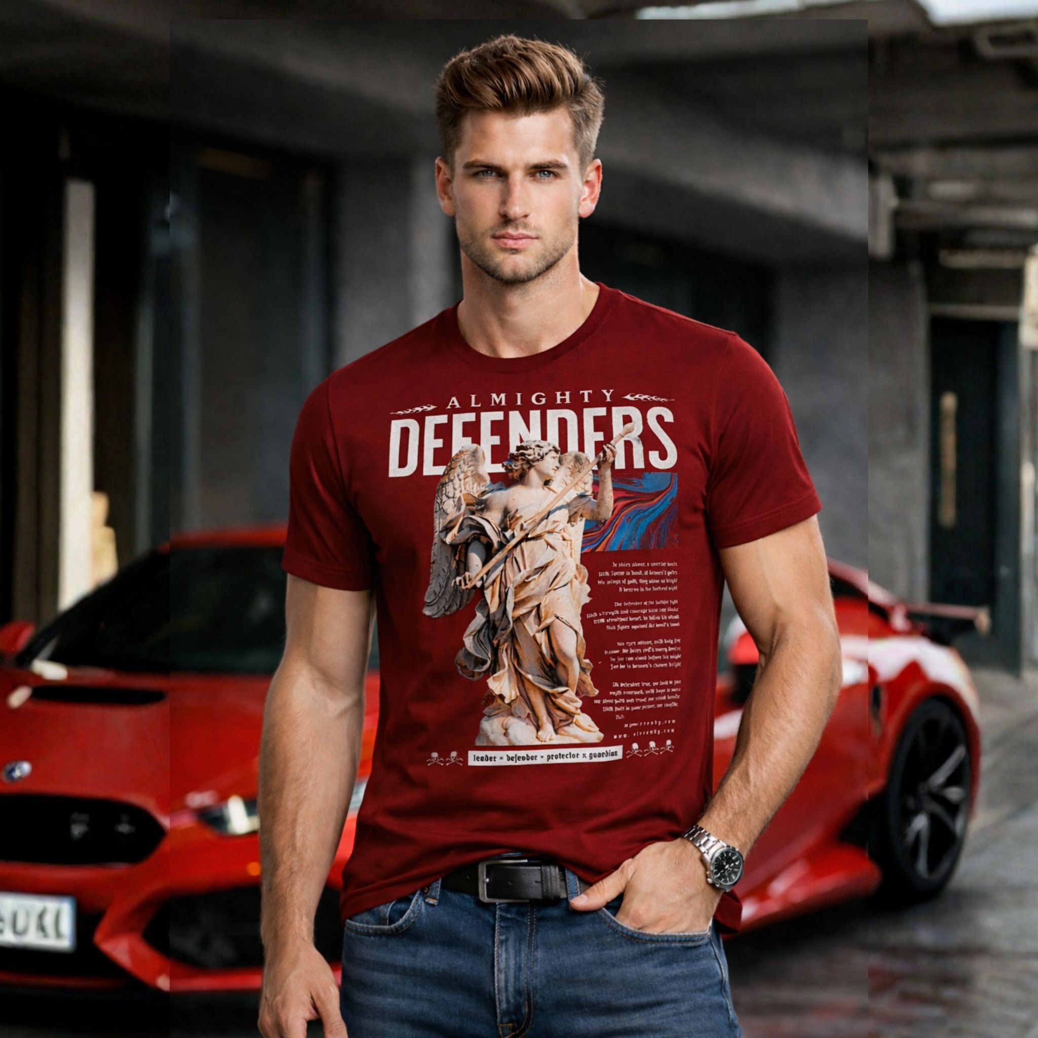 Almighty Defenders Premium Cotton Graphic T-Shirt