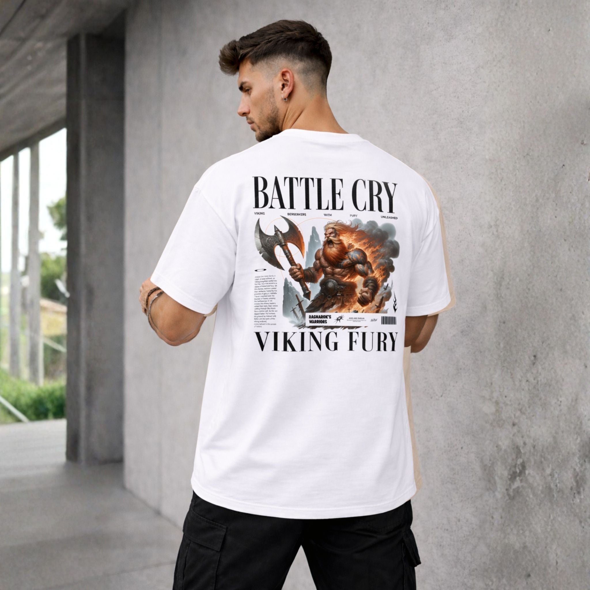 Ragnarok Warrior Oversized T-Shirt – Power Meets Streetwear