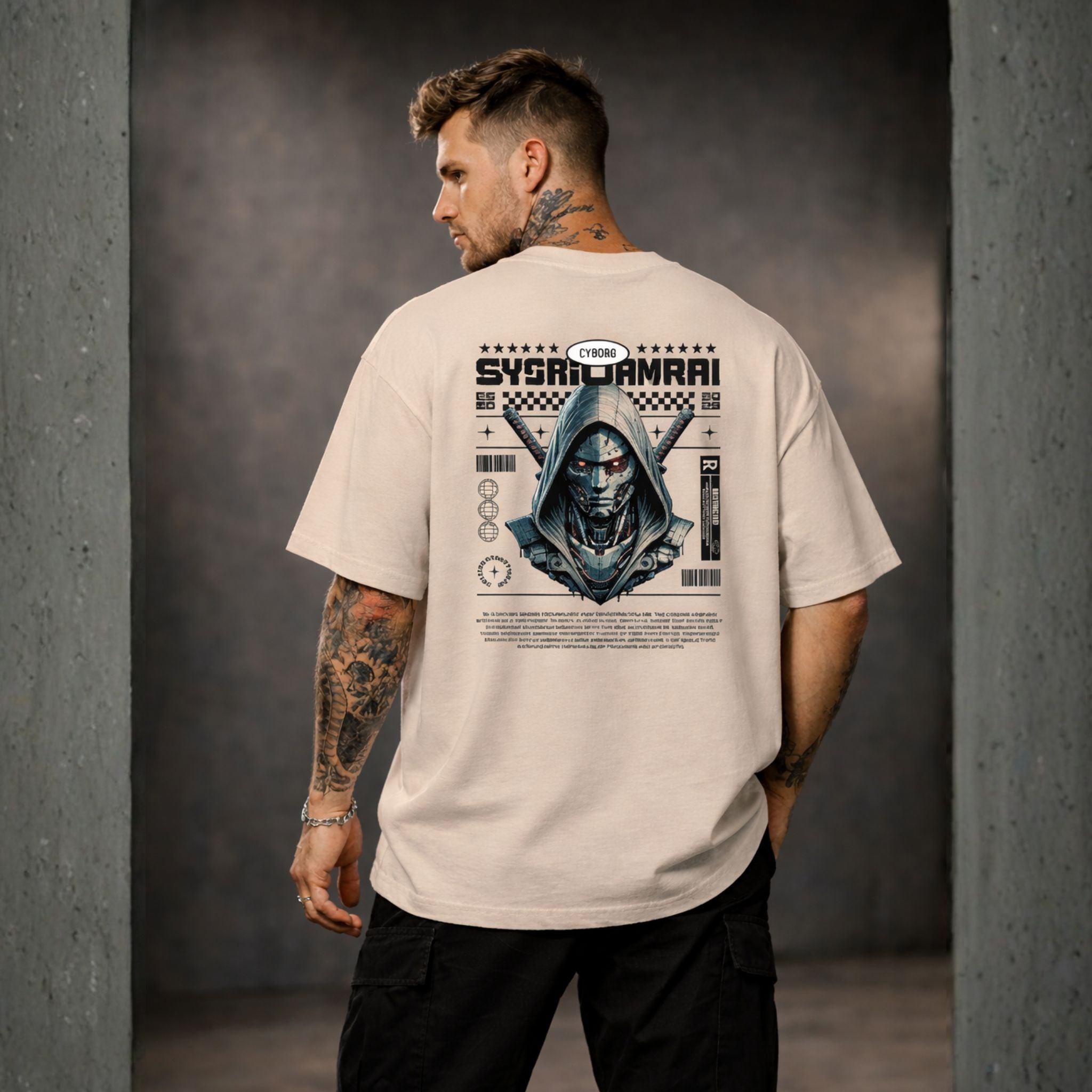 Cyborg Samurai Oversized T-Shirt – The Future is Fearless