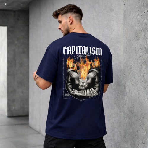 Capitalism Unleashed Oversized T-Shirt – Bold Streetwear Statement