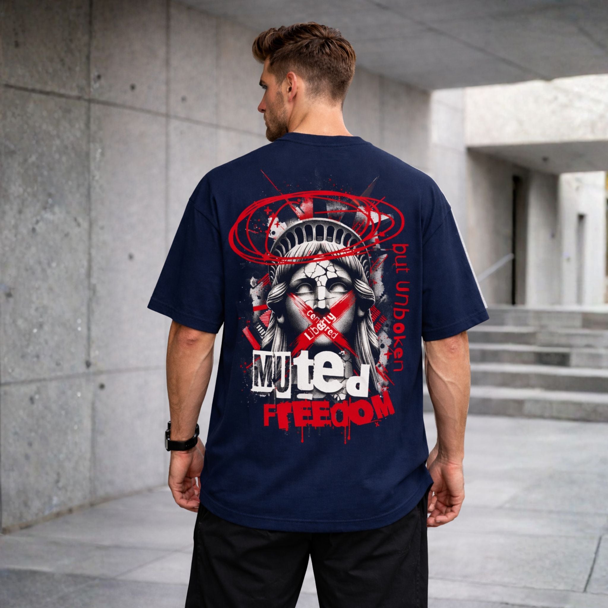 Unbroken Freedom Oversized T Shirt – Streetwear Graphic Tee