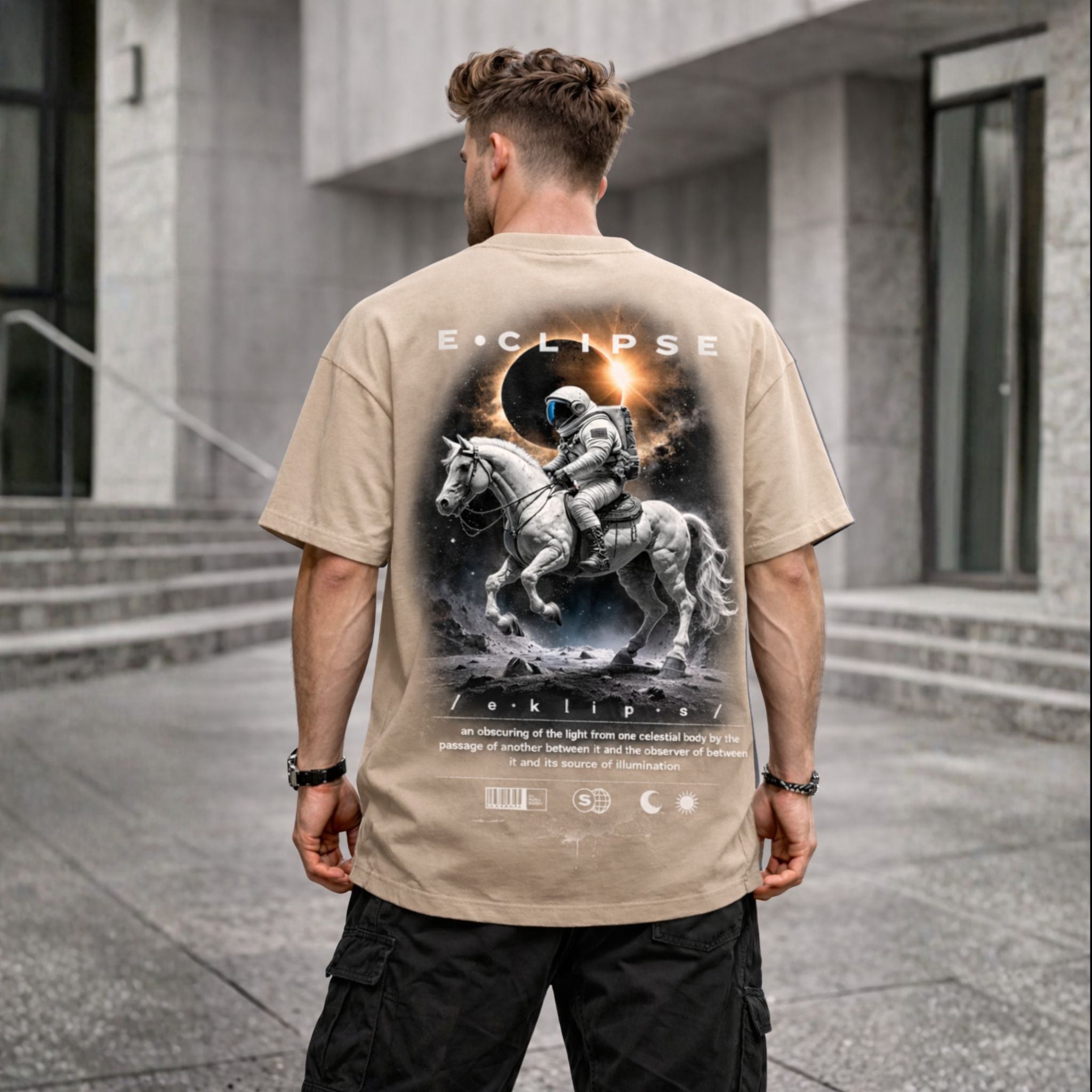 Eclipse Astronaut Oversized T-Shirt – Premium Streetwear