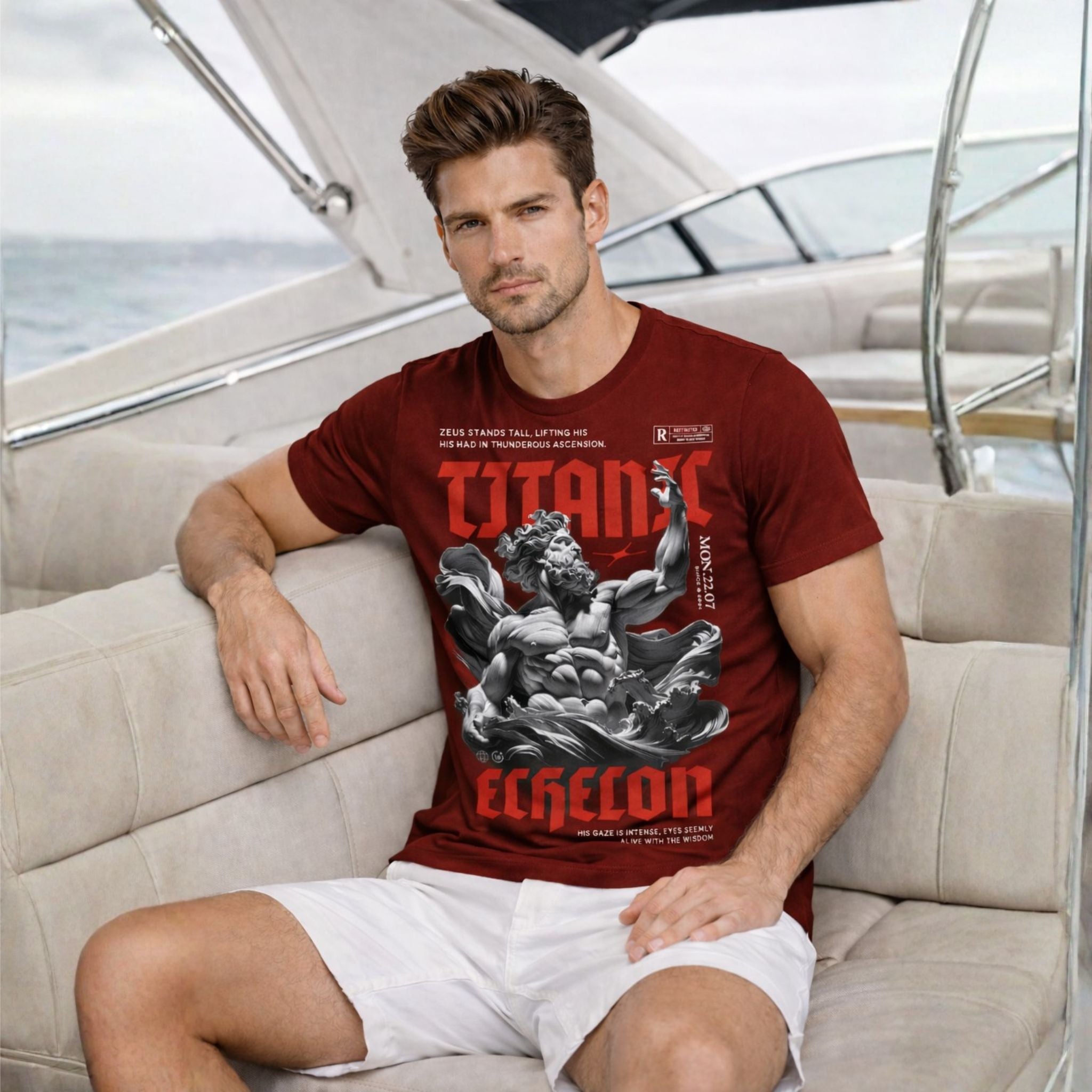Bold Titanic Printed  T-Shirt for Men | Modern Streetwear Look