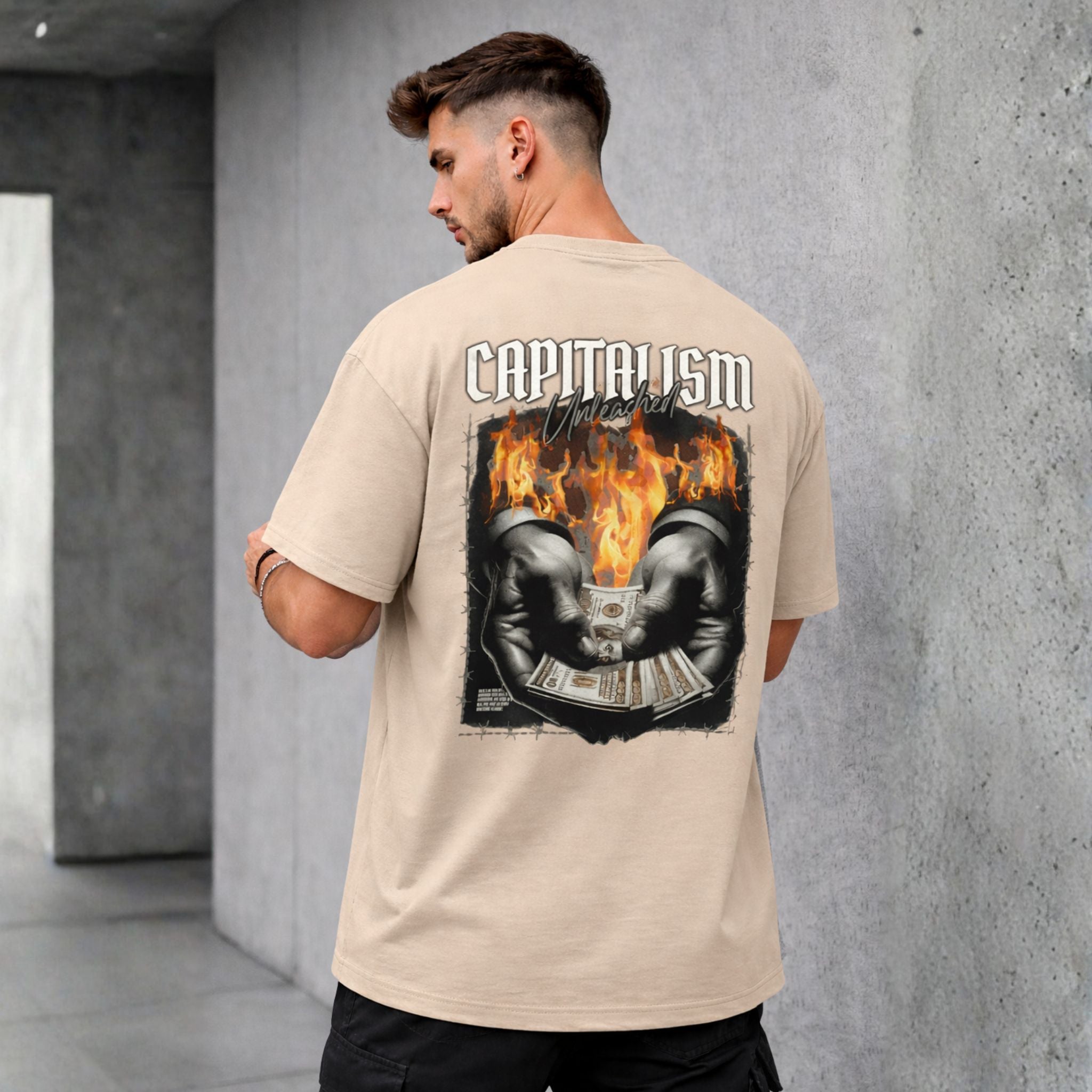 Capitalism Unleashed Oversized T-Shirt – Bold Streetwear Statement
