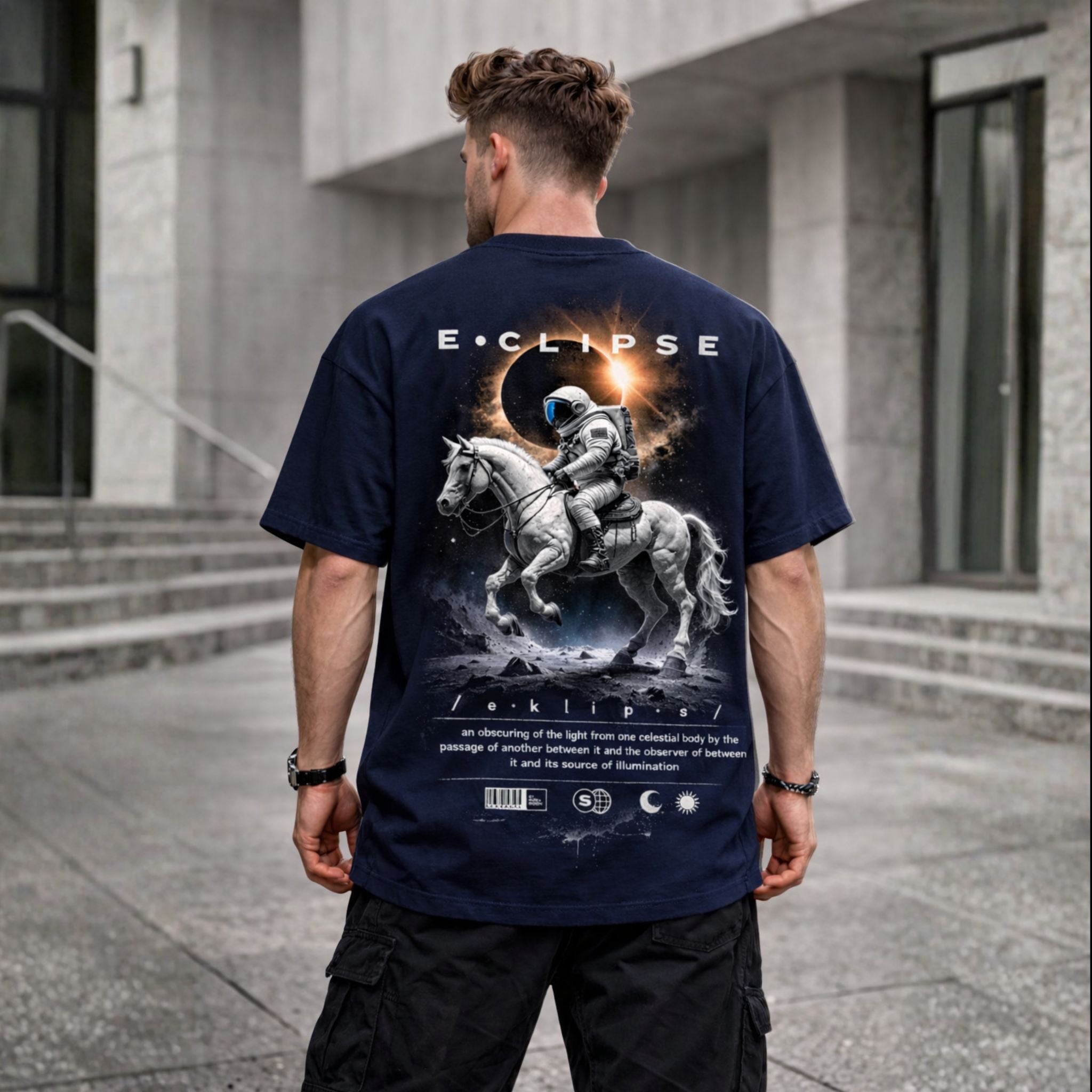 Eclipse Astronaut Oversized T-Shirt – Premium Streetwear