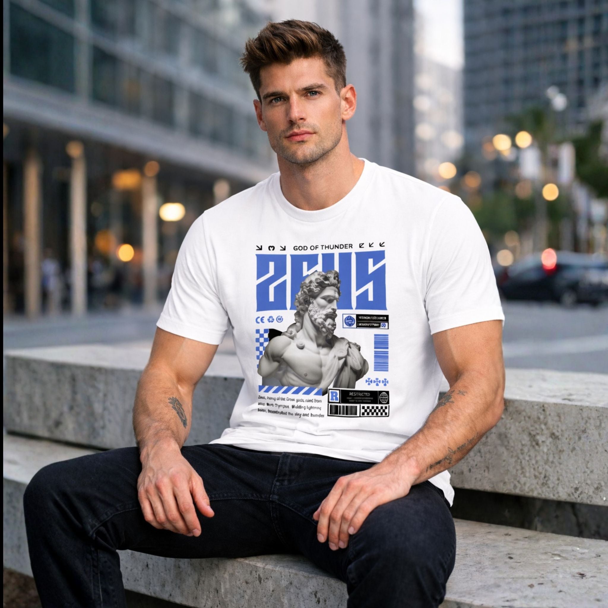 Zeus Graphic Printed T-Shirt for Men | Bold Streetwear Cotton Regular Fit