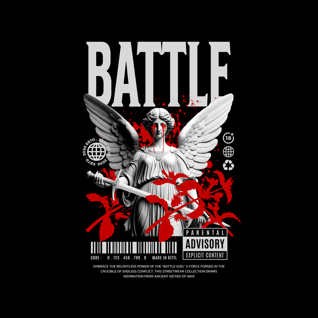Battle Graphic Zipper Hoodie for Men