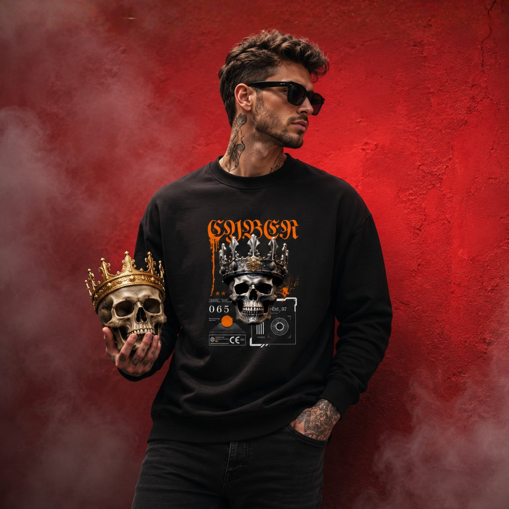Crown Skull Sweatshirt for Men – Premium Streetwear