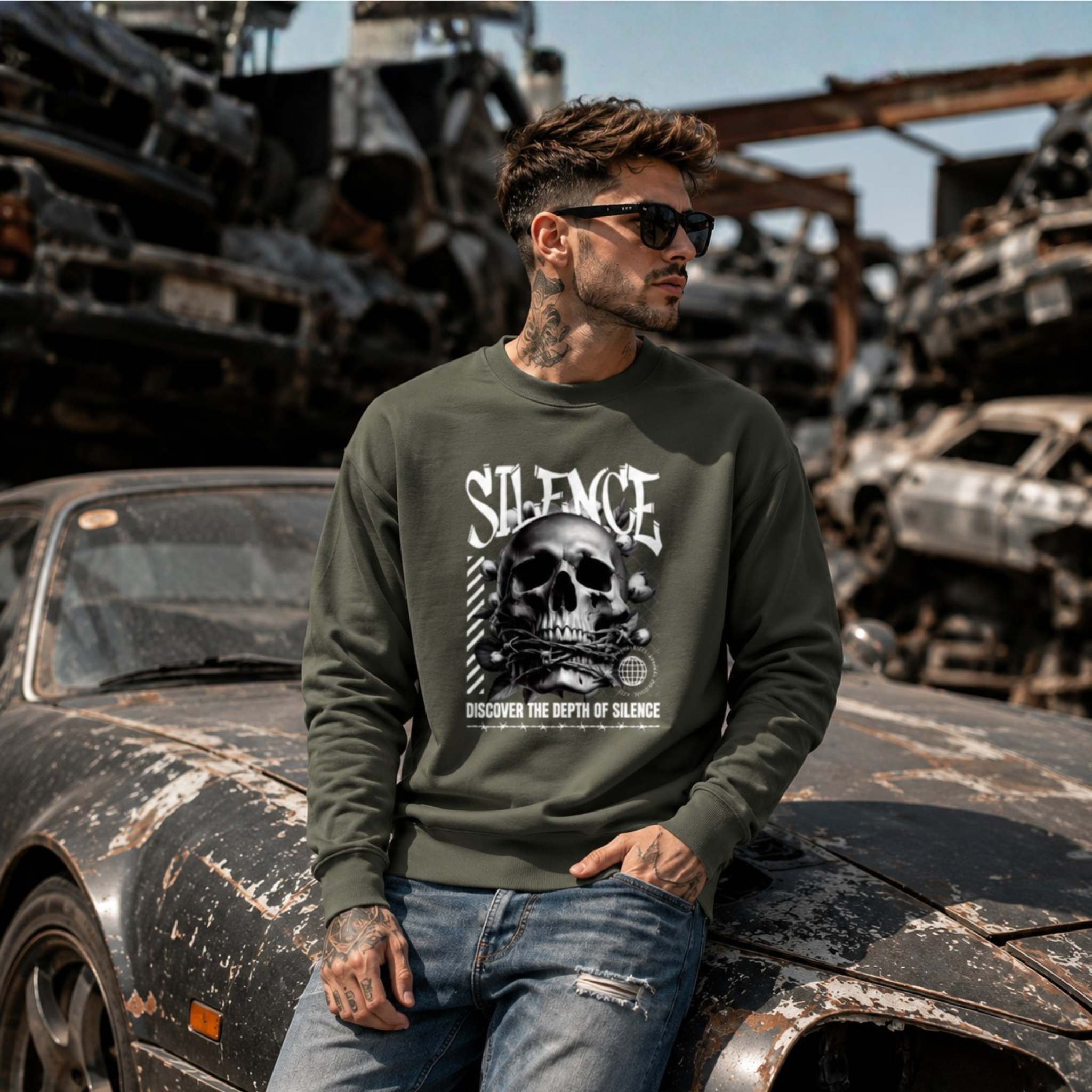 Skull Sweatshirt for Men – Premium Streetwear